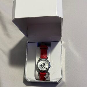 Mickey Mouse Kids Red Watch with Character Design